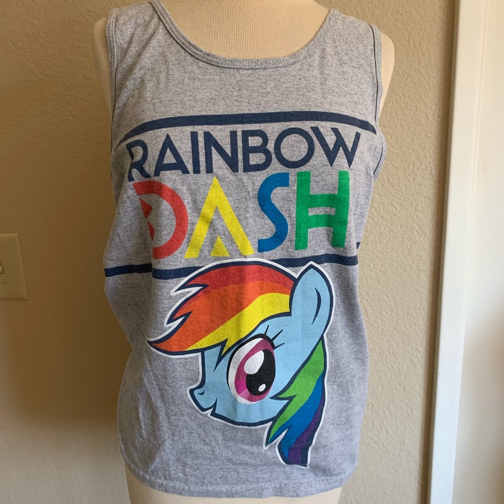 SOLD Rainbow Dash XS/SM Men’s Tank - Picture 2 of 6